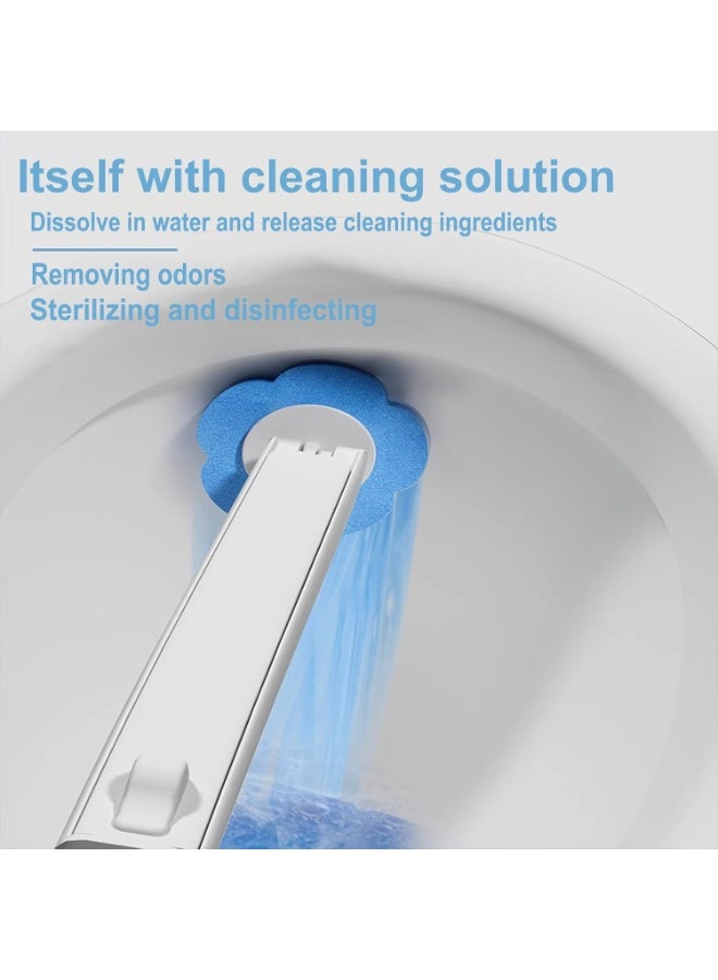 Arabest 2 Pack Disposable Toilet Brush and Holder Set,Extended Handle with 48 Cleaner Refills Toilet Brush for Toilet Bowl Cleaners,Bathroom Cleaning, Bathtub - Blue (Ocean Fresh Scent) - Image 3