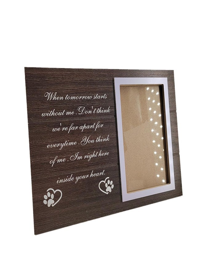 Annakideya Wooden Photo Frame Pet Memorial Picture Frames Pet Memorial Gifts for Loss of Pet Cat Dog, Paw Prints 6x4 Photo Frames for Pet Lovers - Image 4