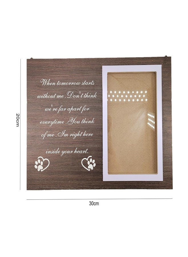 Annakideya Wooden Photo Frame Pet Memorial Picture Frames Pet Memorial Gifts for Loss of Pet Cat Dog, Paw Prints 6x4 Photo Frames for Pet Lovers - Image 2