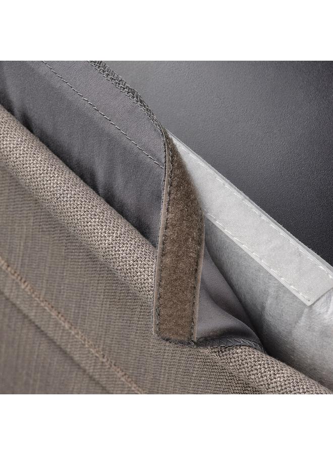 Zaboon Chair Cover, Medium Long, Nolhaga Grey/Beige - Image 3