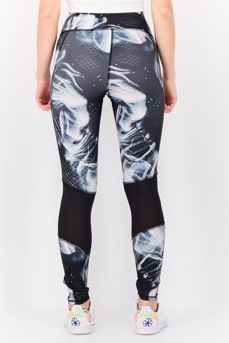 Reebok سراويل رياضية نسائية ملائمة 7/8 للجري، سوداء - Image 2