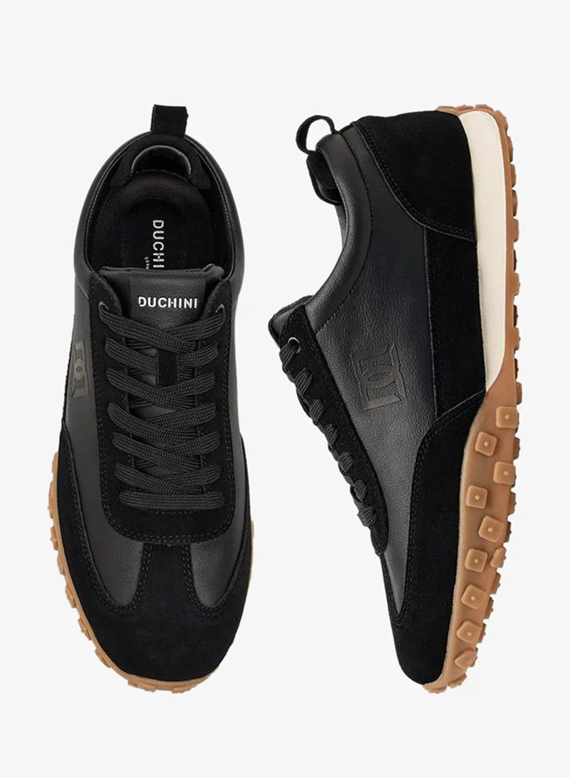 دوتشيني Men Panelled Lace-Up Ankle Sneakers