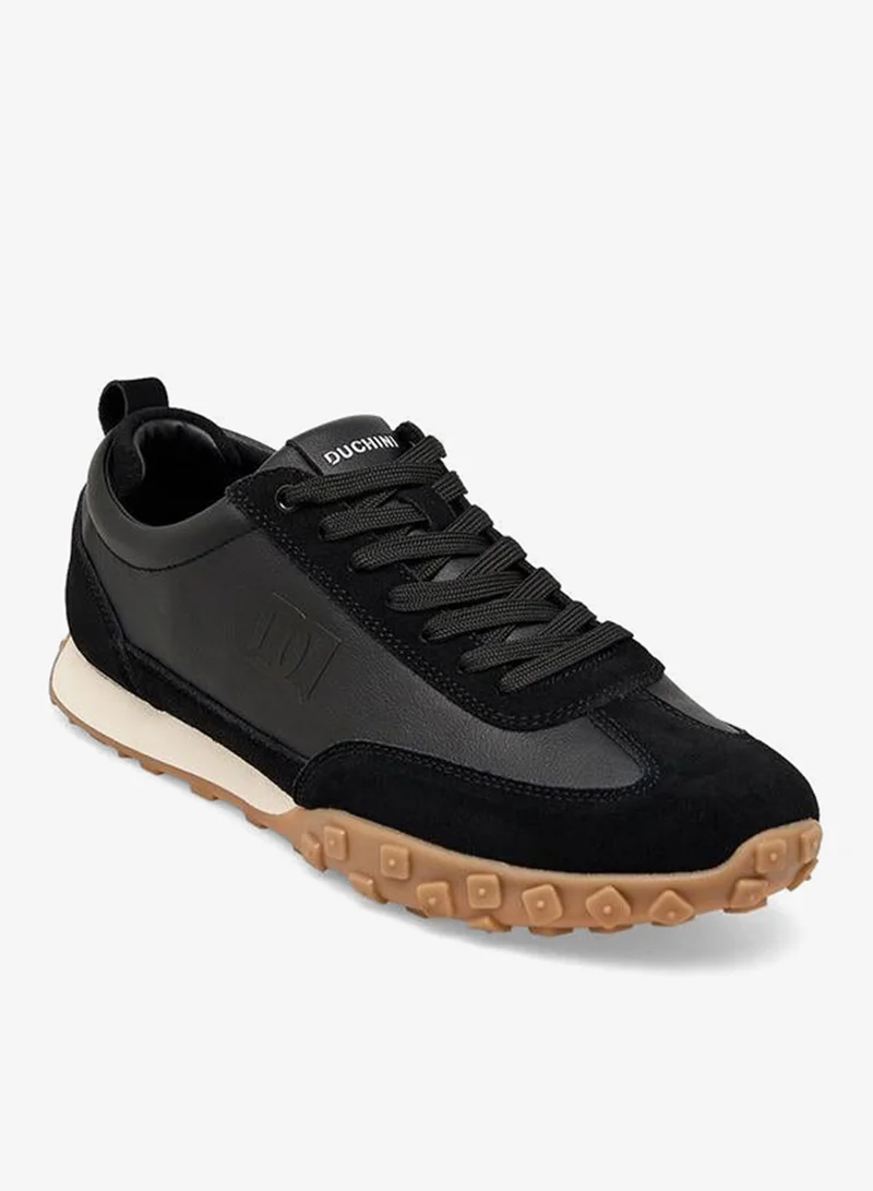 دوتشيني Men Panelled Lace-Up Ankle Sneakers