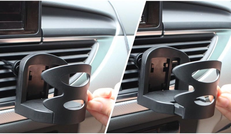 Car Cup Holder Water Bottle Stand Abs Folding Beverage Drink Holder for Vehicle Truck Black Car Coffee Suitable for Travel and Daily Use - Image 2