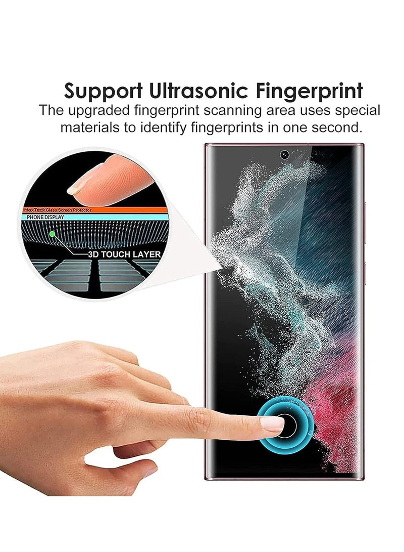 DUSALA Screen Protector Tempered Glass for Samsung Galaxy S22 Ultra Easy to Install Kit Smart Phone Screen Guard UV Full Screen Adhesive Glass Protector for Samsung Galaxy S22 Ultra - Image 3