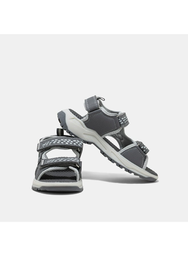 AMICA Boys Sandals with Open Toe Adjustable Straps, Dark and Light Grey - Image 5