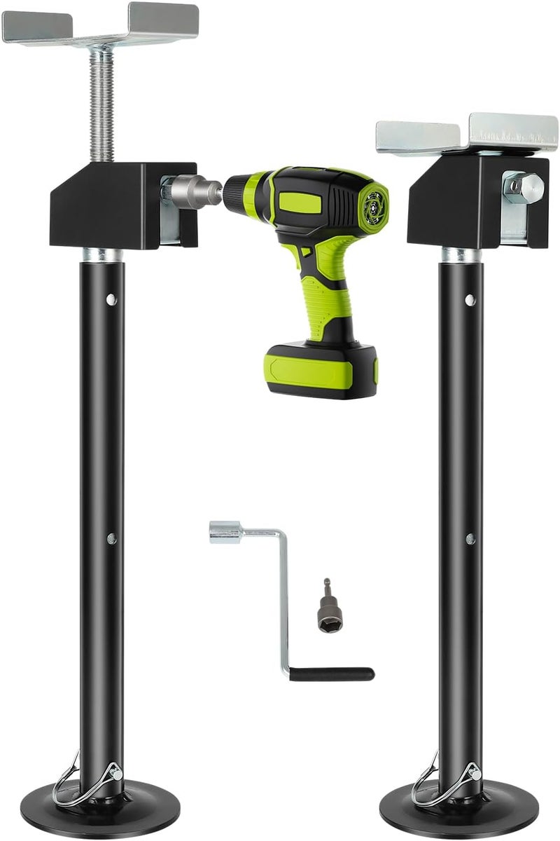 FAHKNS RV Slide Out Support Jacks 2 Pcs - Heavy Duty Stabilizers for RV, Adjustable 20"-48" - Image 1