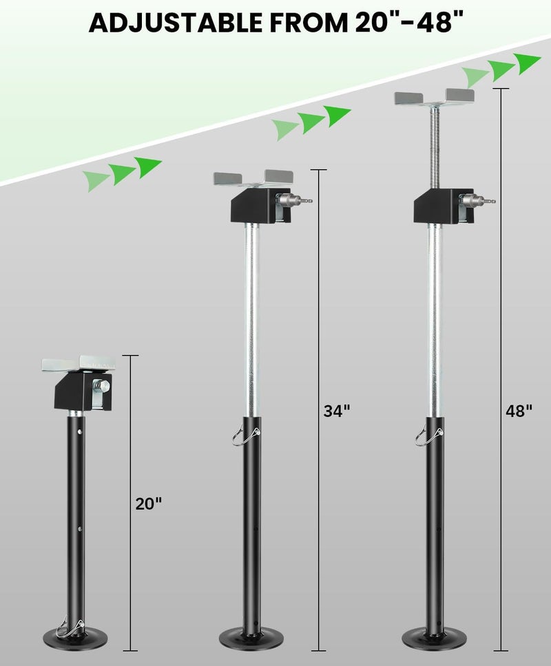 FAHKNS RV Slide Out Support Jacks 2 Pcs - Heavy Duty Stabilizers for RV, Adjustable 20"-48" - Image 2