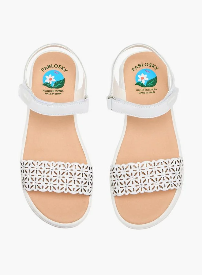 بابلوسكي Girls Floral Cutout Sandals