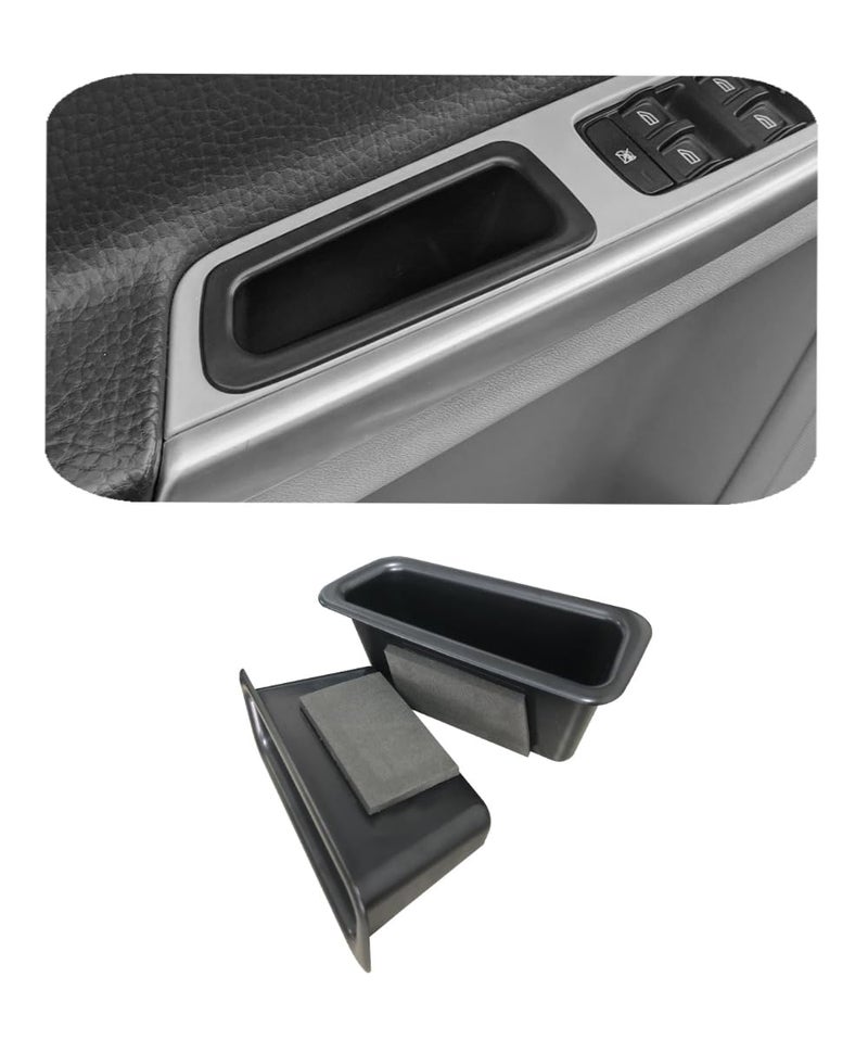 VESUL Front Row Door Side Storage Box Compatible with Volvo S60 2009-2017 2018 V60 2009-2017 2018 Armrest Phone Container Door Organizer Handle Pocket ABS Tray Insert Glove Pallet