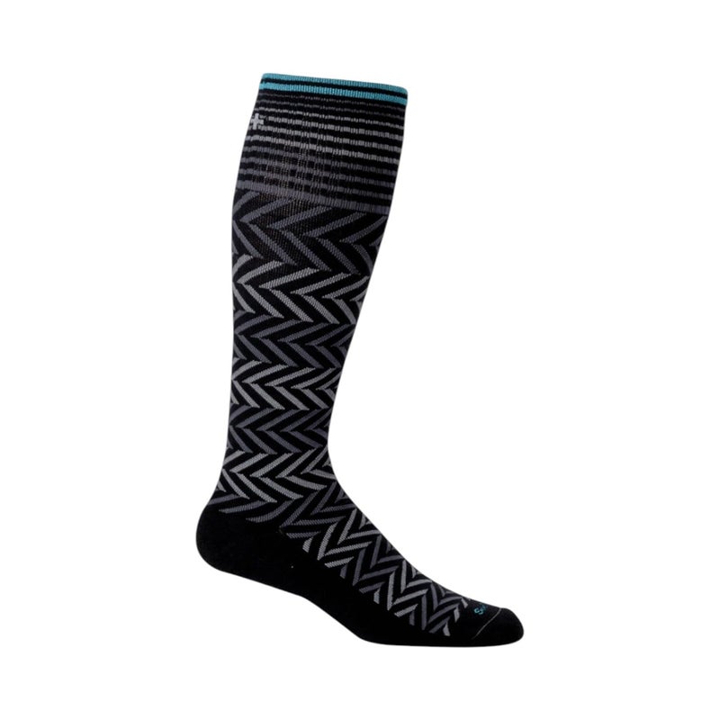 Sockwell Women's Chevron Moderate Graduated Compression Sock, Black - M/L - Image 4