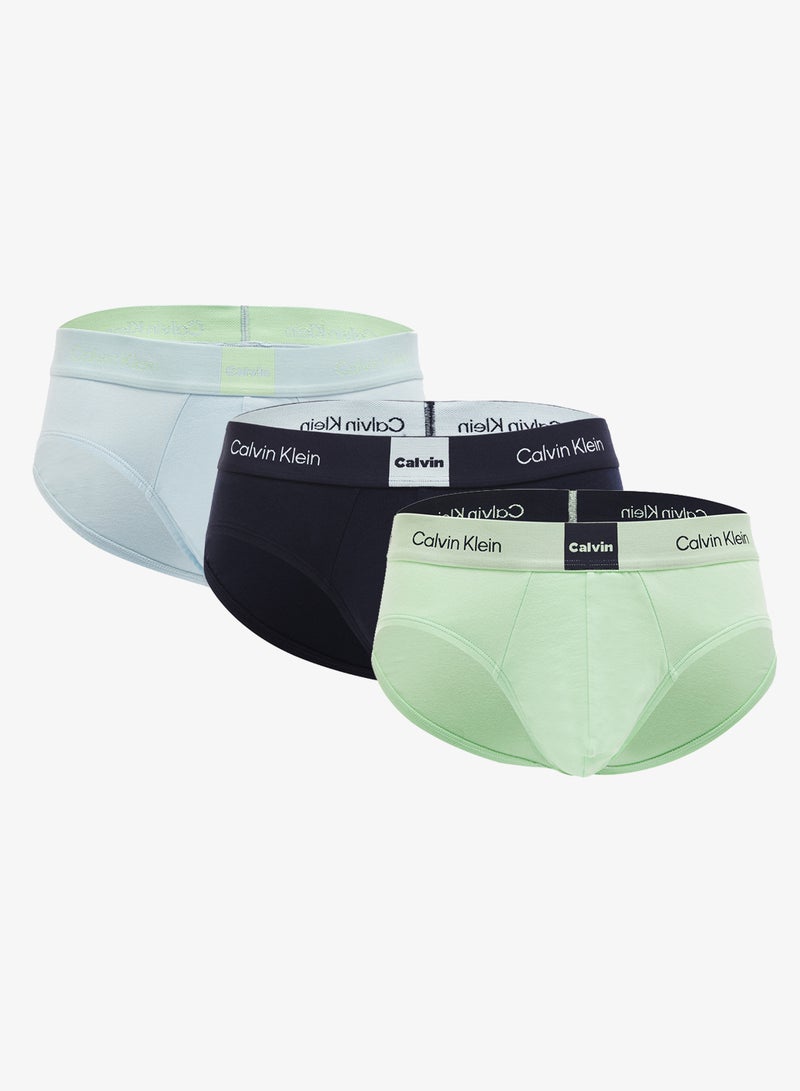 CALVIN KLEIN 3 Pack Briefs - Icon Logo Graphic - Image 1