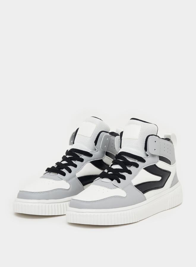 Styli Styli Color Block Hi-Top Lace Up Skateboarding Shoes - Image 2