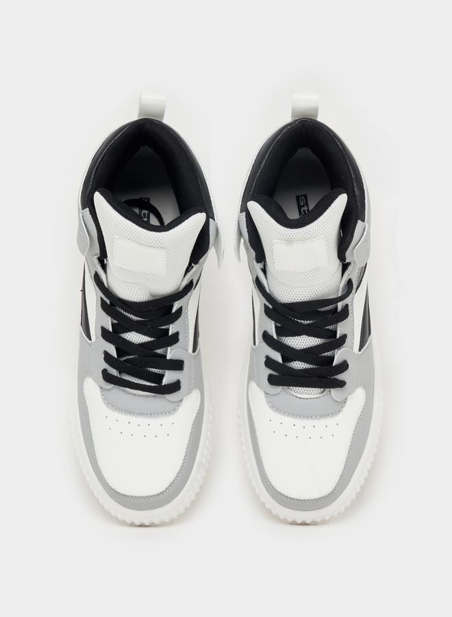 Styli Styli Color Block Hi-Top Lace Up Skateboarding Shoes - Image 5