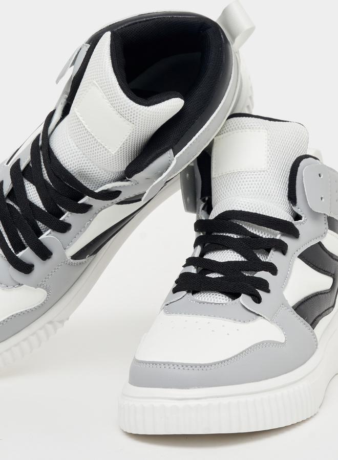 Styli Styli Color Block Hi-Top Lace Up Skateboarding Shoes - Image 3