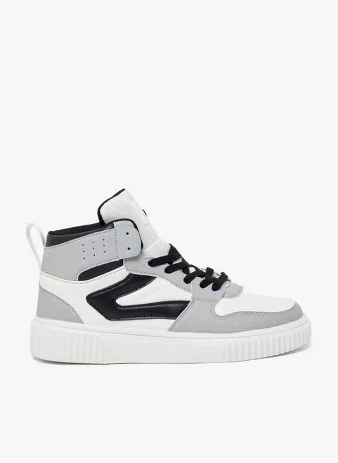 ستايلي اكتيف حذاء سكيت بوردينج بنمط كتل الالوان ورباط غلق