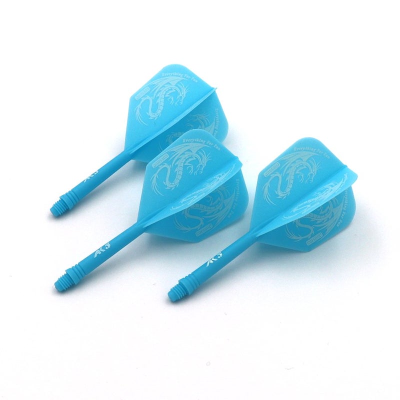 CUESOUL Integrated Dart Shaft and Flights Blue with Pattern Design - Image 2