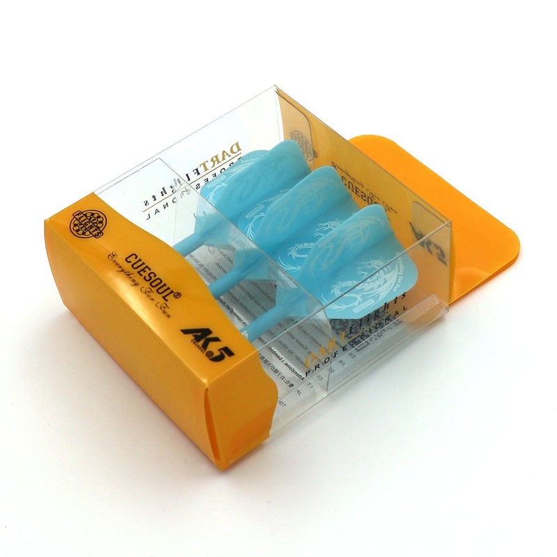 CUESOUL Integrated Dart Shaft and Flights Blue with Pattern Design - Image 5