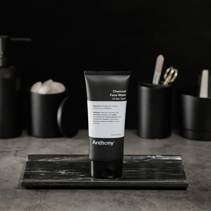 Anthony Charcoal Face Wash, 6 Fl Oz - Detoxifies, Energizes, Rejuvenates & Protects with Coffea Arabica, Taurine & Marine Extracts - Sulfate & Paraben-Free Skincare for Men - Image 3