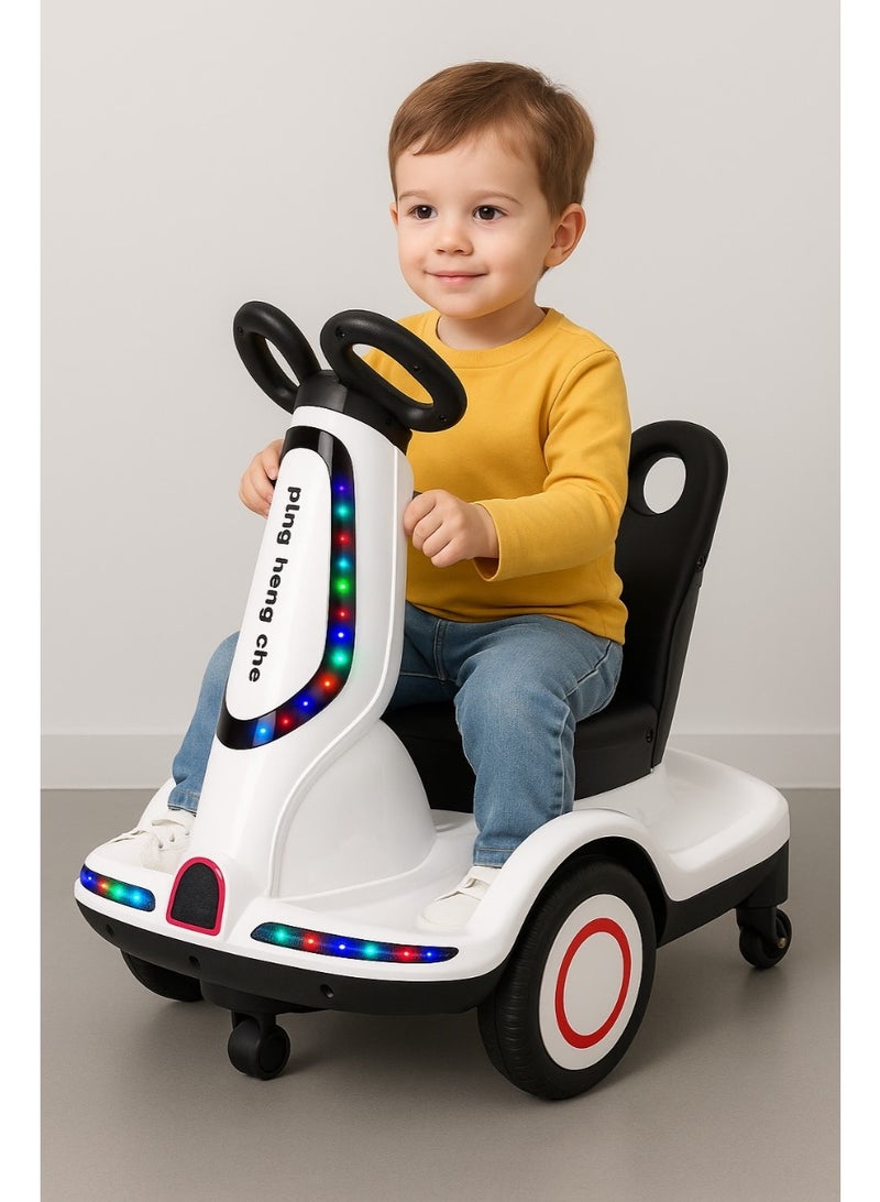 Kids Electric Ride-On Scooter with LED Lights and Comfortable Seat - Image 1
