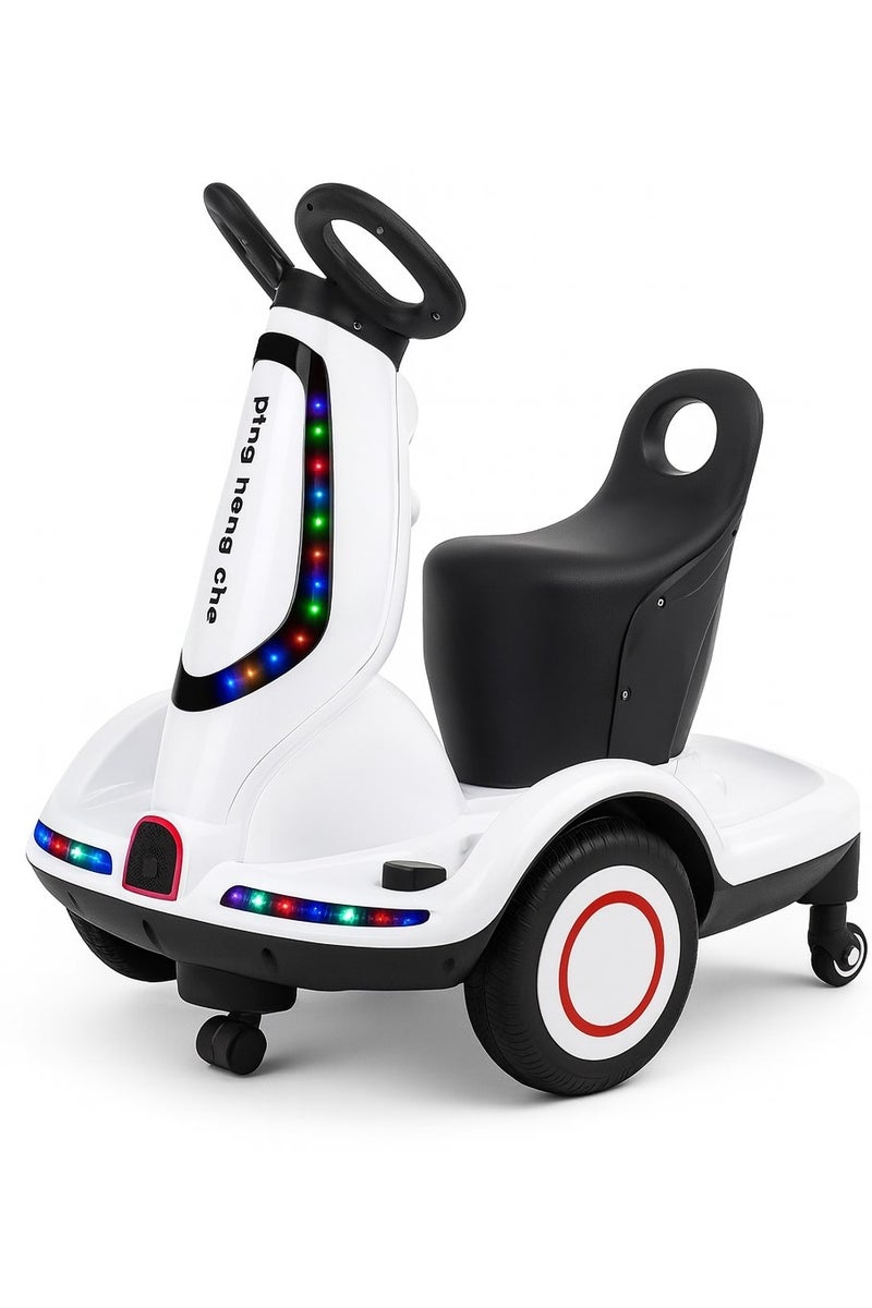 Kids Electric Ride-On Scooter with LED Lights and Comfortable Seat - Image 2