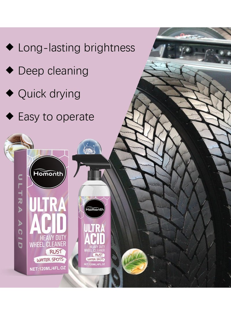 الشهر منظف ​​قوي لعجلات وزجاج السيارات - مزيل قوي للصدأ وغبار الفرامل وبقع الماء، بخاخ رغوي لامع مضاد للشيخوخة - Image 1