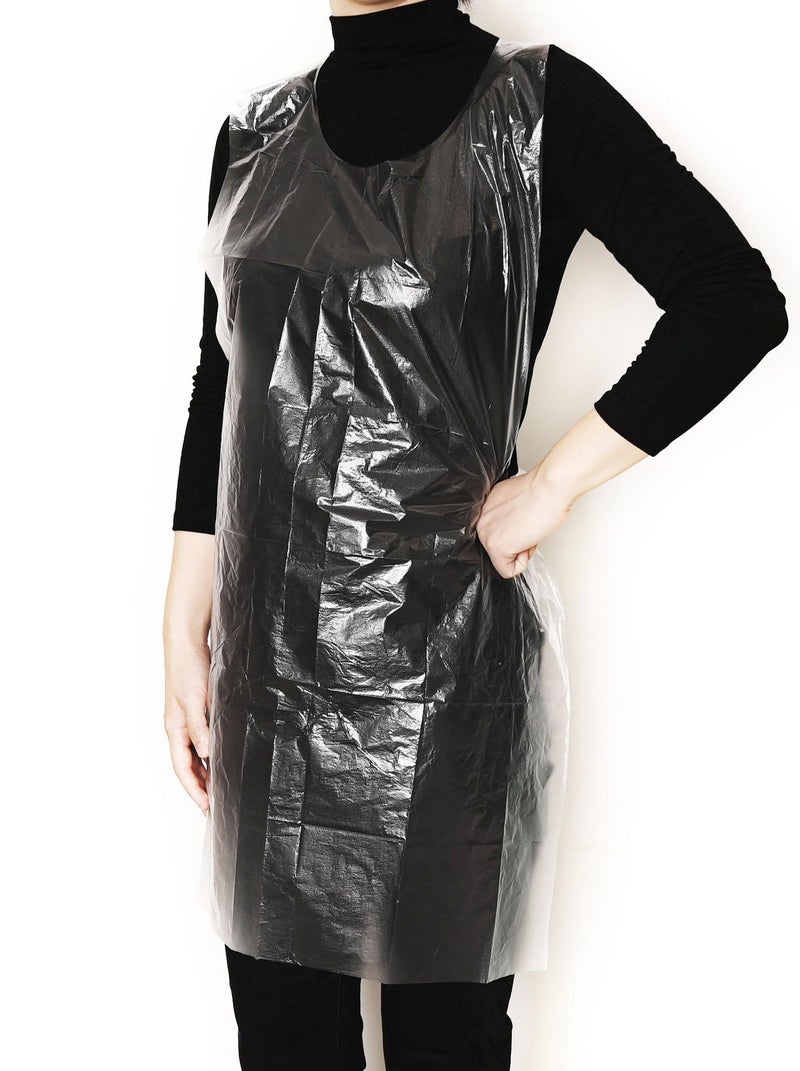 Bluelark Disposable Aprons (50 Count) Waterproof Plastic Apron For Painting, Cooking, Housework, and Picnics - Individually Packaged - Image 1
