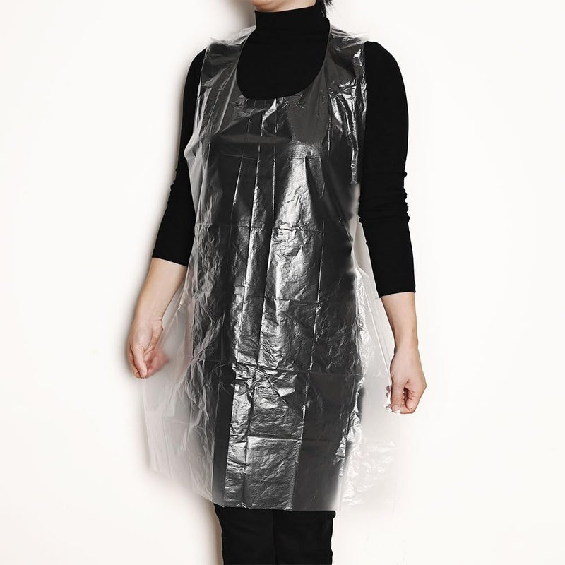 Bluelark Disposable Aprons (50 Count) Waterproof Plastic Apron For Painting, Cooking, Housework, and Picnics - Individually Packaged - Image 3