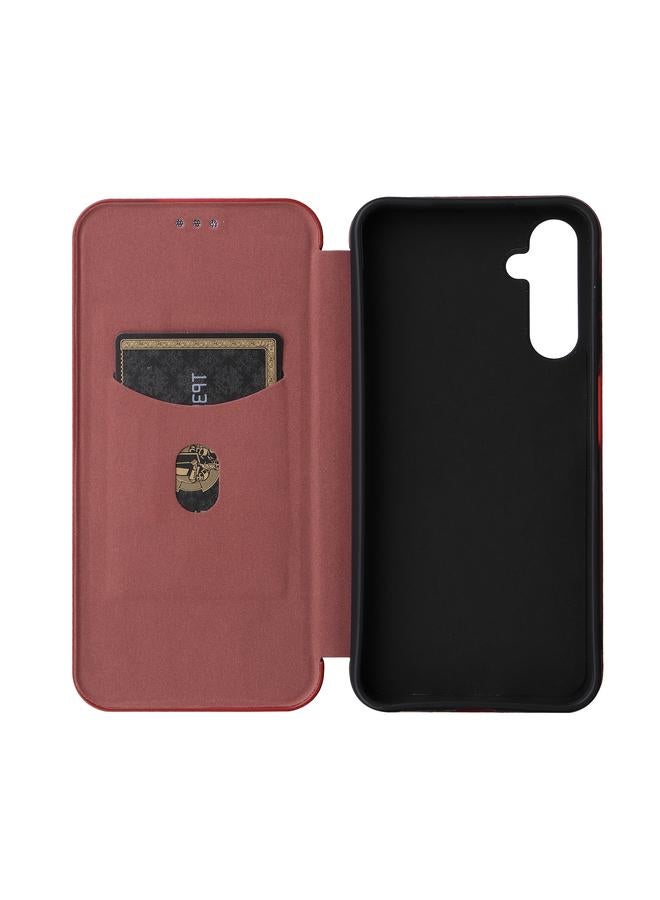 S-TOP Case For Samsung Galaxy A25 5G Carbon Fiber Texture Flip Leather Phone Case - Image 5