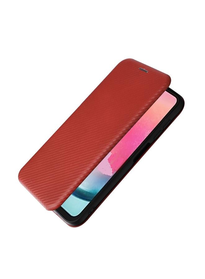 S-TOP Case For Samsung Galaxy A25 5G Carbon Fiber Texture Flip Leather Phone Case - Image 4