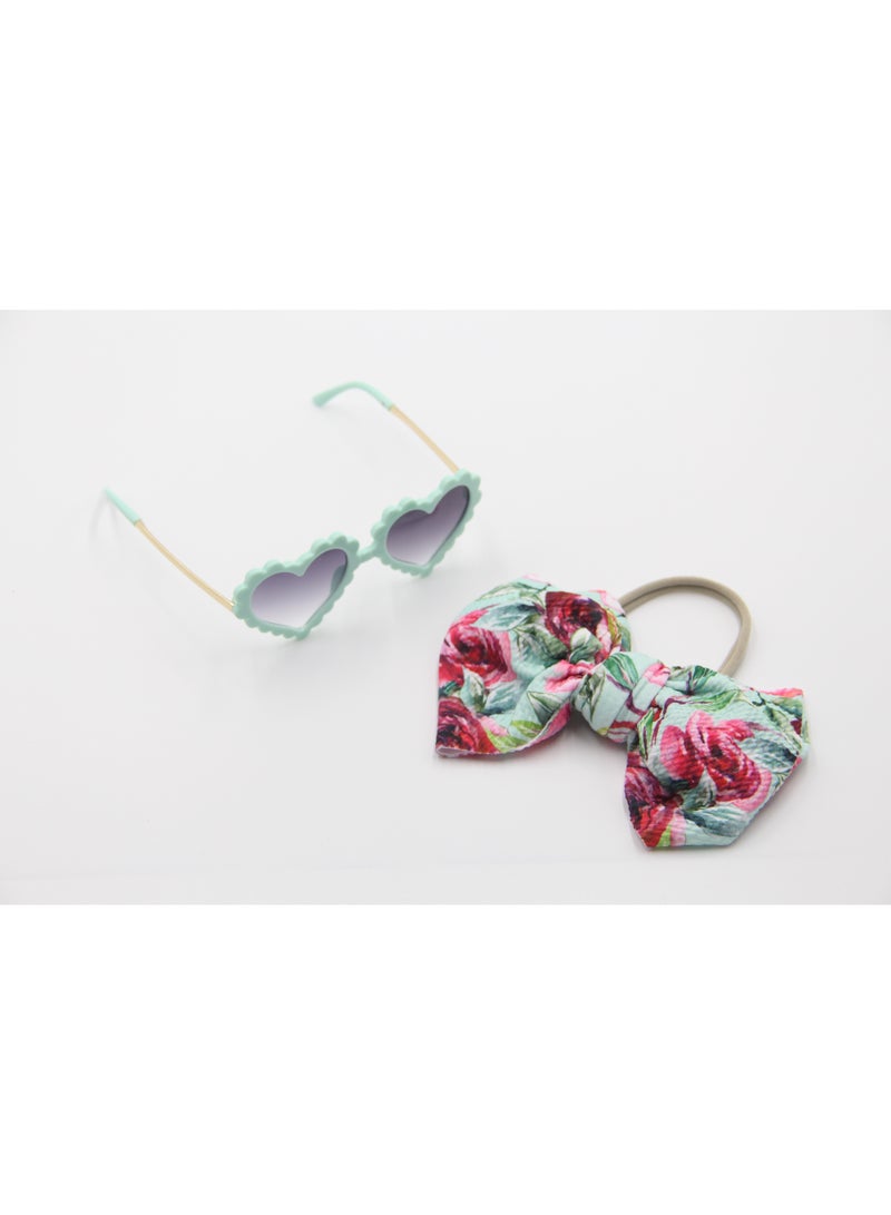 D'Daniela Hawaiian Glasses  and Headband Set For Babies and Girls Roses - Image 1