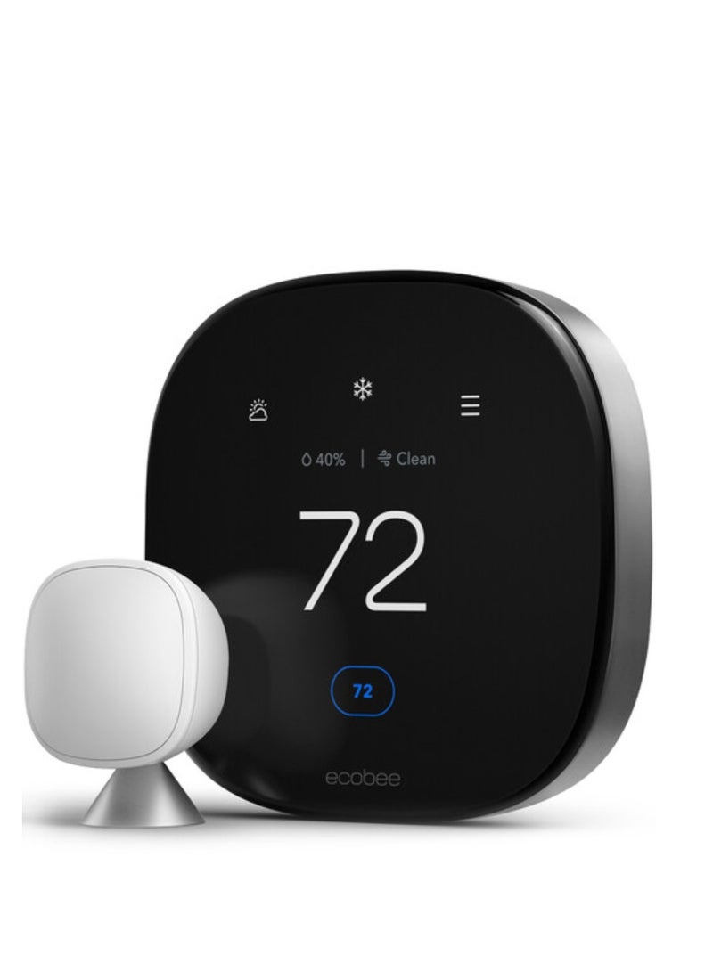 ايكوبي Ecobee EB-STATE6P-01 منظم حرارة ذكي من الجيل السادس مع مستشعر ذكي - أسود - Image 2