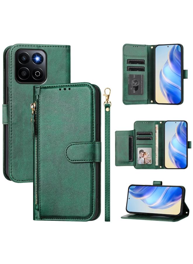 S-TOP Case For Honor 200 Smart Global Multi-Card Slots Zipper Wallet Leather Phone Case - Image 1