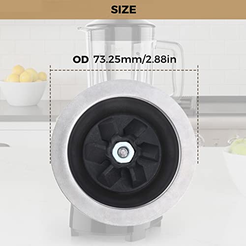 DRELD Stainless Steel Blender Blade with Ring Seal Gasket Compatible with Black Decker, Replace 77666SS BL300 BL450 BL500 BL300 BL450 BL550 BL600 BL600B BL700 BL500 (73.25mm/ 2.88inch) - Image 2
