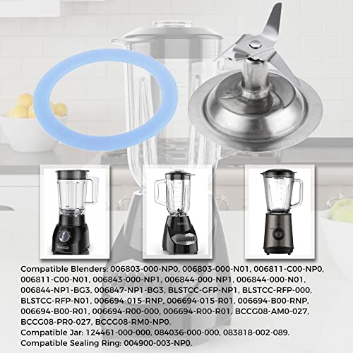 DRELD Stainless Steel Blender Blade with Ring Seal Gasket Compatible with Black Decker, Replace 77666SS BL300 BL450 BL500 BL300 BL450 BL550 BL600 BL600B BL700 BL500 (73.25mm/ 2.88inch) - Image 5