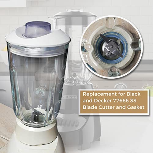 DRELD Stainless Steel Blender Blade with Ring Seal Gasket Compatible with Black Decker, Replace 77666SS BL300 BL450 BL500 BL300 BL450 BL550 BL600 BL600B BL700 BL500 (73.25mm/ 2.88inch) - Image 4