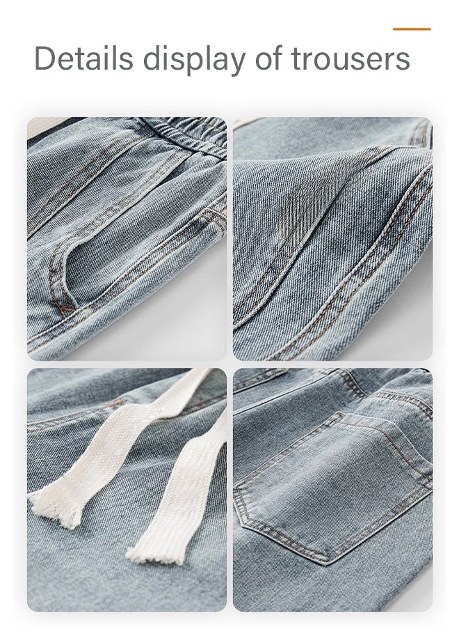 American casual straight pants，Jeans  - Image 5