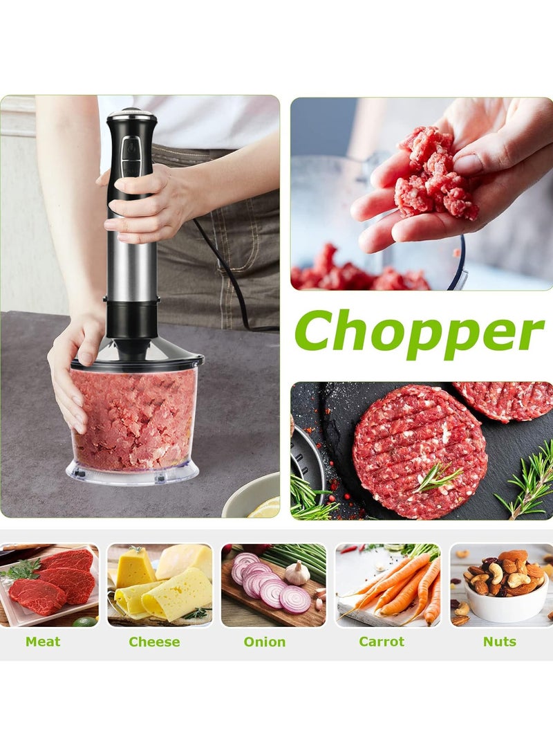 إيسي خلاط غاطس، خلاط يدوي 1000 واط، مجموعة خلاط 5 في 1 مع خفاقة، مفرمة، كوب عصير وعصا جبن - Image 5