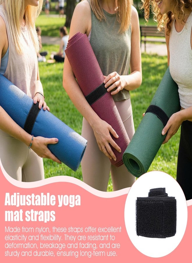 Yolev 2 Pcs Yoga Mat Straps Heavy Duty Bungee Straps Band Adjustable Stretchable Yoga Strap for Mat Workout Exercise Pilates Storage - Image 2