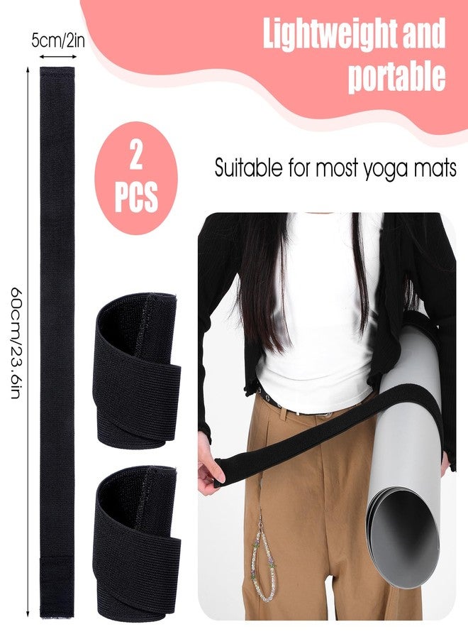 Yolev 2 Pcs Yoga Mat Straps Heavy Duty Bungee Straps Band Adjustable Stretchable Yoga Strap for Mat Workout Exercise Pilates Storage - Image 3