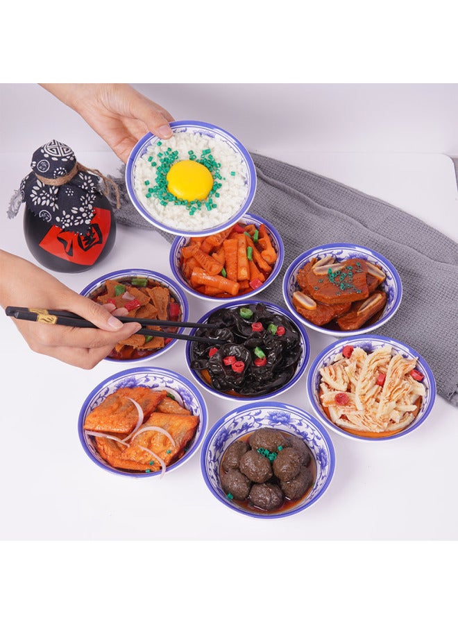 1:1 Simulation Dishes Small Bowl Dishes Model Fake Food Chinese Food Sugar Water Bowl Movie And TV Short Play Eating And Broadcasting Shooting Props-Color:24# Large Bowl · Braised Pork