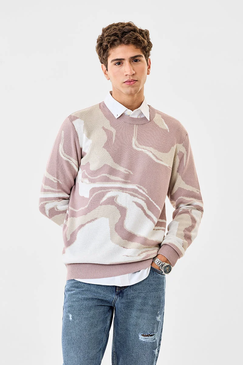 SNITCH Full Sleeve Abstract Sweater