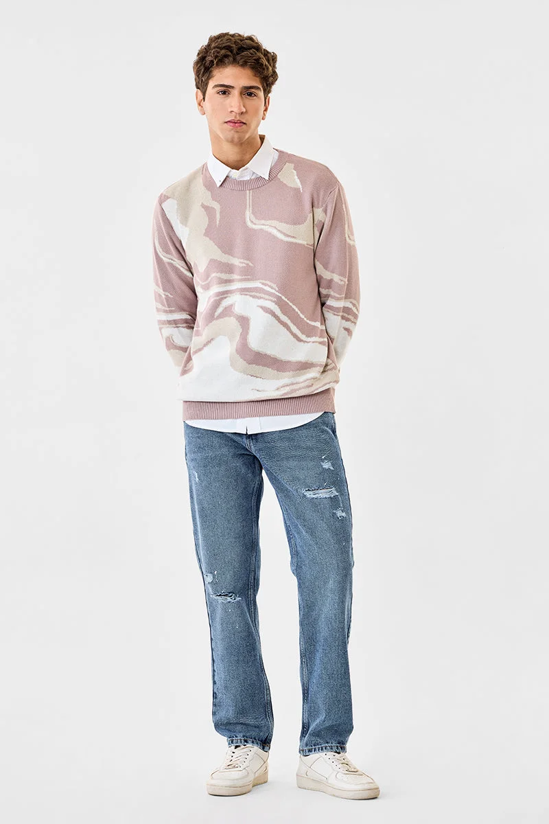 SNITCH Full Sleeve Abstract Sweater