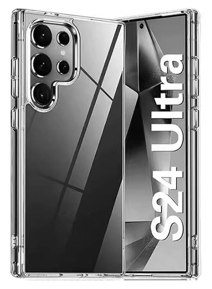 Samsung Galaxy S24 Ultra Case Cover, مكافحة الخدش والصفراء, غطاء هاتف واقي مقاوم للصدمات, غطاء كامل لحماية الانخفاض, واضح - Image 1