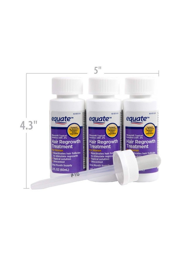 Equate Hair Regrowth Treatment for Women 3 Month Supply USA, 2 Ounces - Image 4