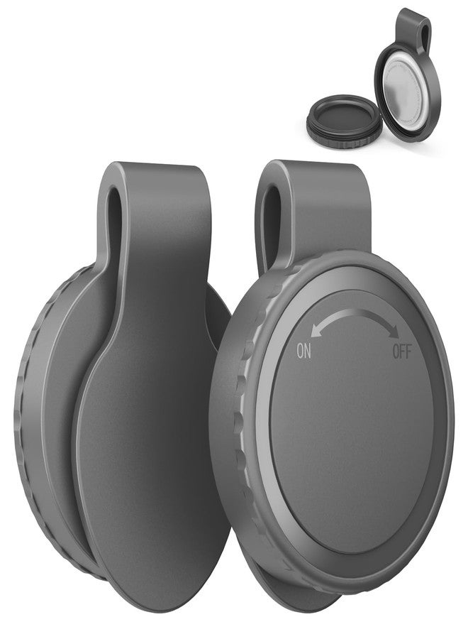 TUDIOW [2 Pack] Waterproof Clip Case Compatible with Airtag, Durable Screw-On Design, Full Protective Anti-Lost GPS Holder for Pets, Backpack, Luggage, Sports Clothing (Gray, Gray) - Image 1