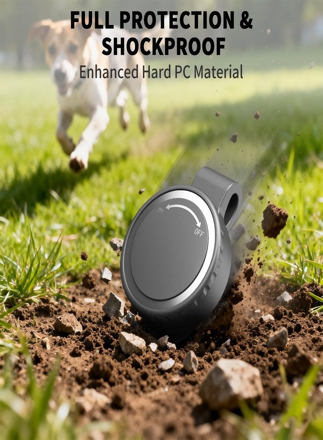 TUDIOW [2 Pack] Waterproof Clip Case Compatible with Airtag, Durable Screw-On Design, Full Protective Anti-Lost GPS Holder for Pets, Backpack, Luggage, Sports Clothing (Gray, Gray) - Image 4