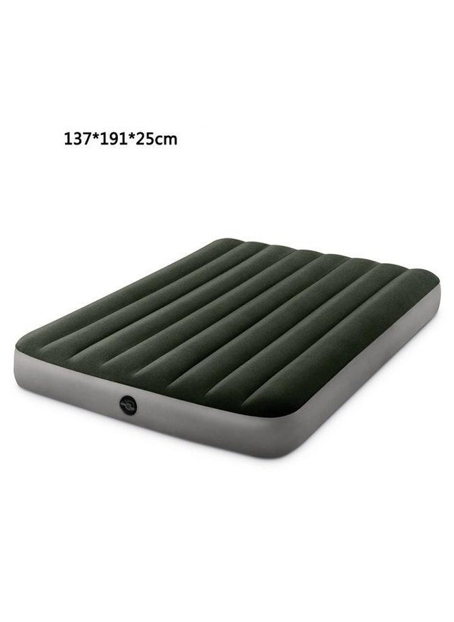 INTEX Intex Inflatable Mattress，Indoor and Outdoor Inflatable Air Mattress，Thickening Outdoor Camping Air Mattress Bed，Classic Black Downy Airbed，Comfortable and Soft 137*191*25CM  - Image 1