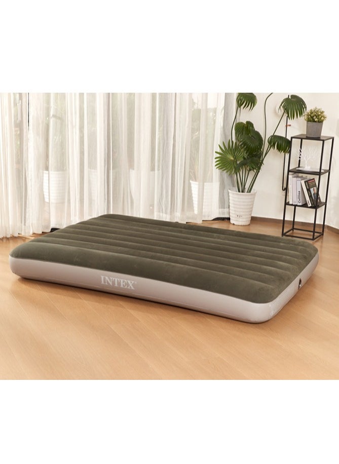 INTEX Intex Inflatable Mattress，Indoor and Outdoor Inflatable Air Mattress，Thickening Outdoor Camping Air Mattress Bed，Classic Black Downy Airbed，Comfortable and Soft 137*191*25CM  - Image 4