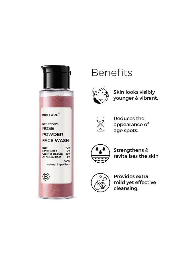Brillare Rose Face Wash 30g